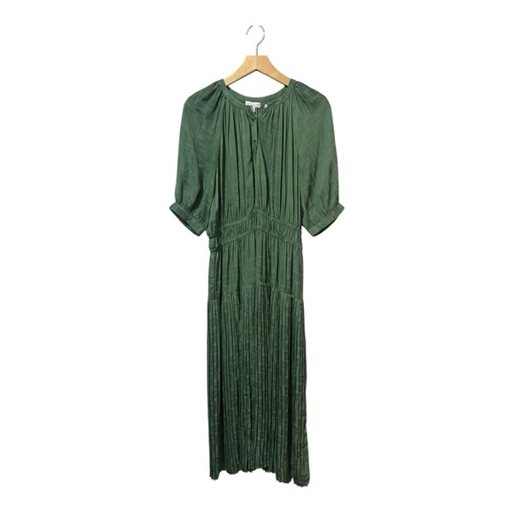 Current Air Pleated Dress Women's Size Medium Green - Picture 2 of 8